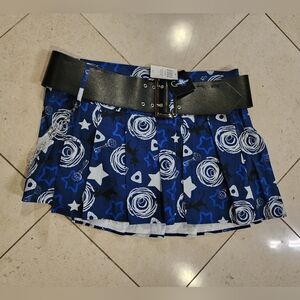 Coraline Ruffle Fold Skirt Adult Womens Big Size 1 With Belt NWT